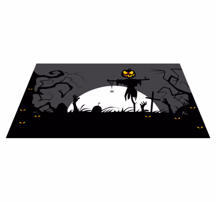 Vinylový koberec předvečer všech svatých na hřbitově - TenStickers