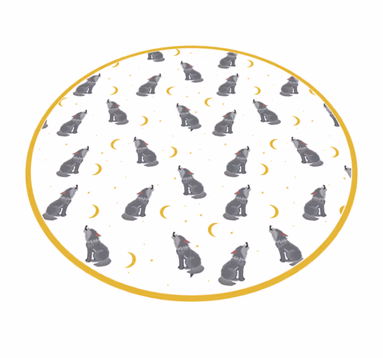 Vlci vytí na měsíc dětský vinylový koberec - TenStickers