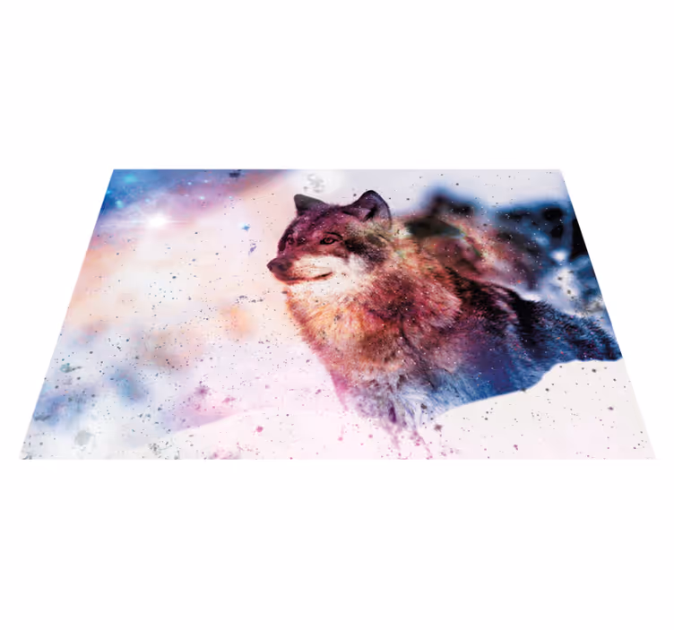 Vinylový koberec vlk vázaný na hvězdu - TenStickers