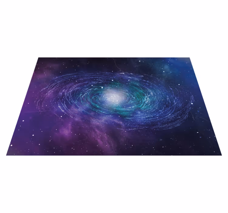 Galaktický vírový vzor Vinylový koberec s hvězdami - TenStickers