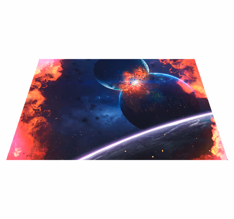 Dobrodružství v kosmické galaxii Vinylový koberec s hvězdami - TenStickers