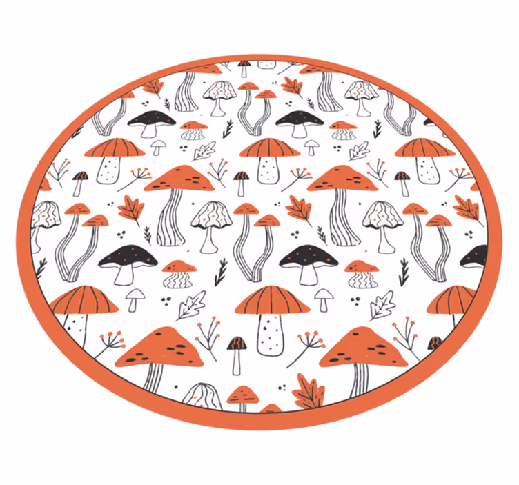 Přírodní vinylový koberec houbové fantazie - TenStickers
