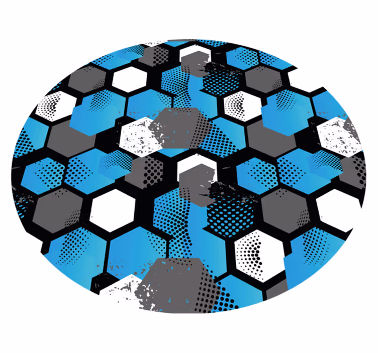 Zesílení šestihranného vzoru Geometrický vinylový koberec - TenStickers