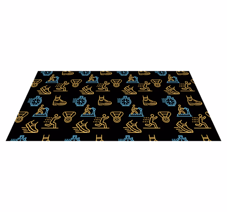 Vzorek ikon fitness Vinylový koberec pro teenagery - TenStickers