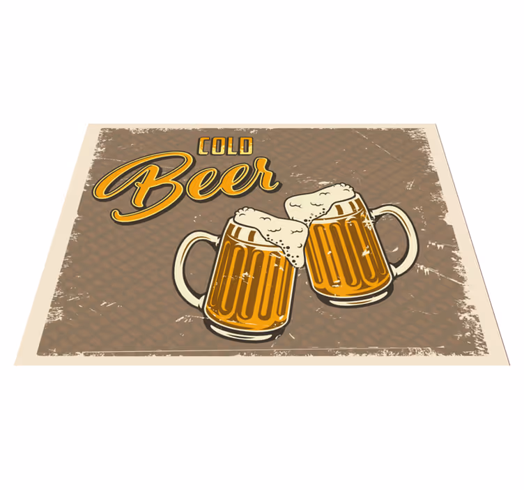 Studené pivní kelímky Vintage vinylový koberec - TenStickers