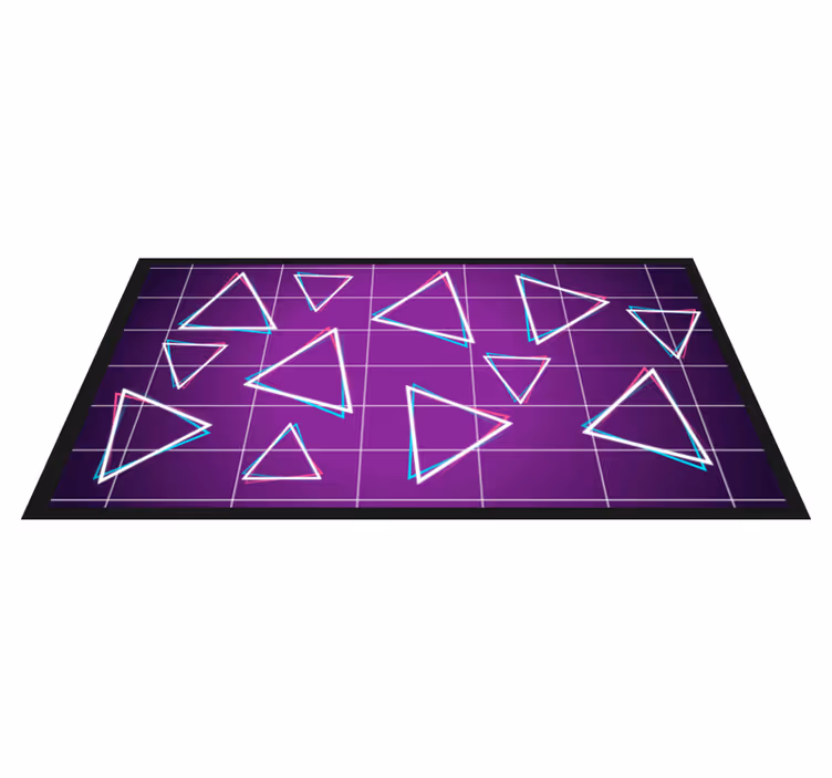 Zářivý trojúhelníkový vzor Geometrický vinylový koberec - TenStickers