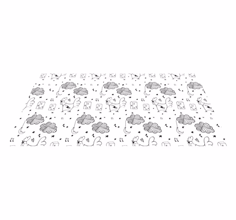 Minimalistický design z drůbeže Vinylový koberec pro děti - TenStickers