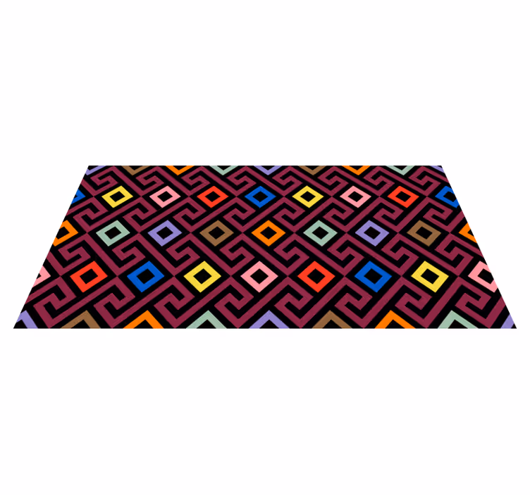 živý styl Geometrický vinylový koberec - TenStickers