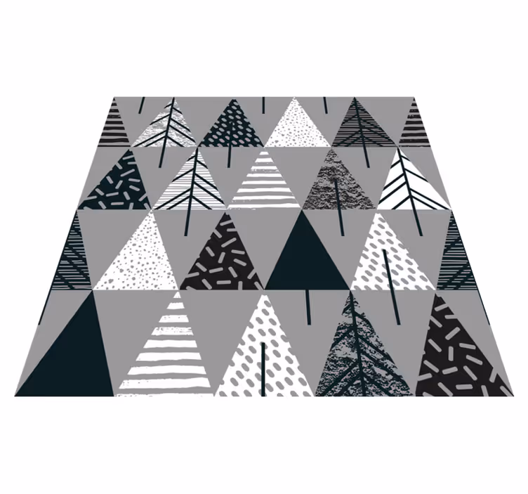 Minimalistický stromový nordic styl severský vinylový koberec - TenStickers