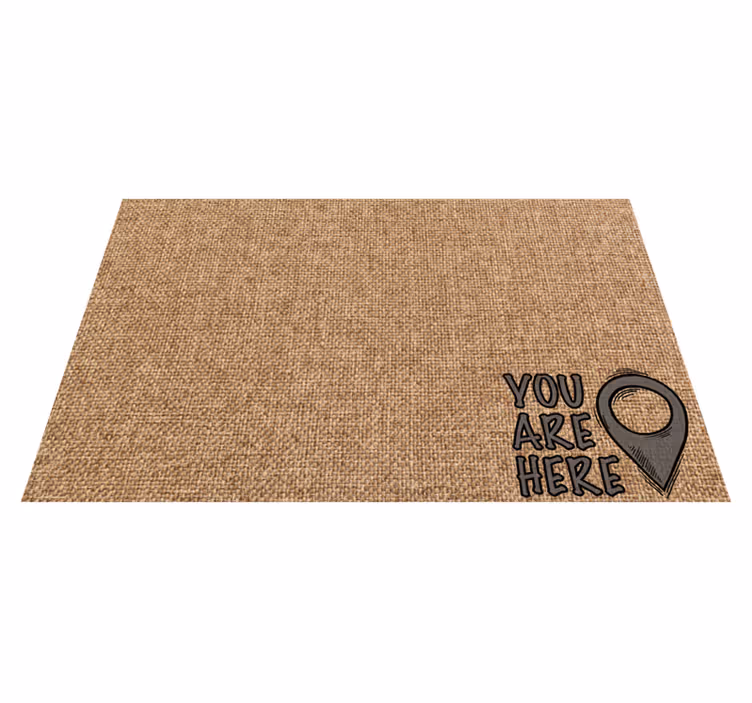 Jsi tady Minimalistický vinylový koberec - TenStickers