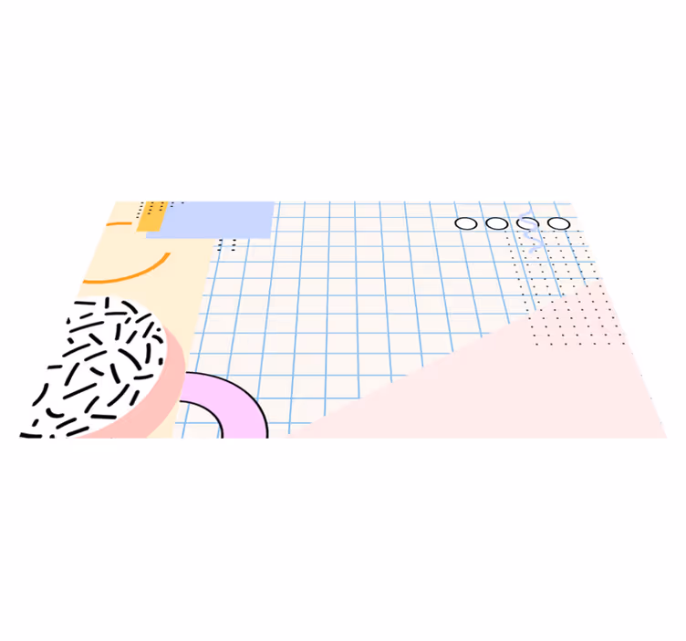 Moderní abstraktní Geometrický vinylový koberec - TenStickers