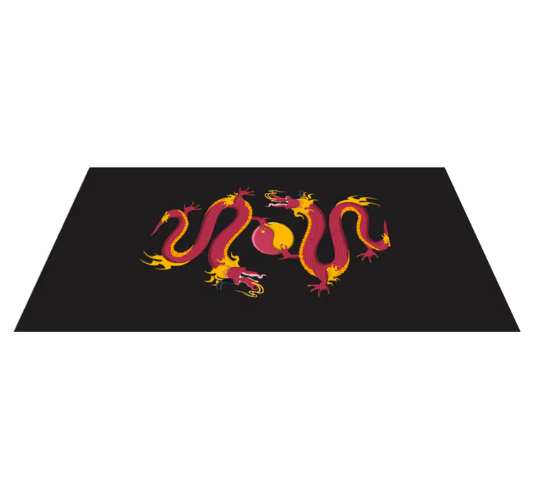 Symbolika draka Etnický vinylový koberec - TenStickers