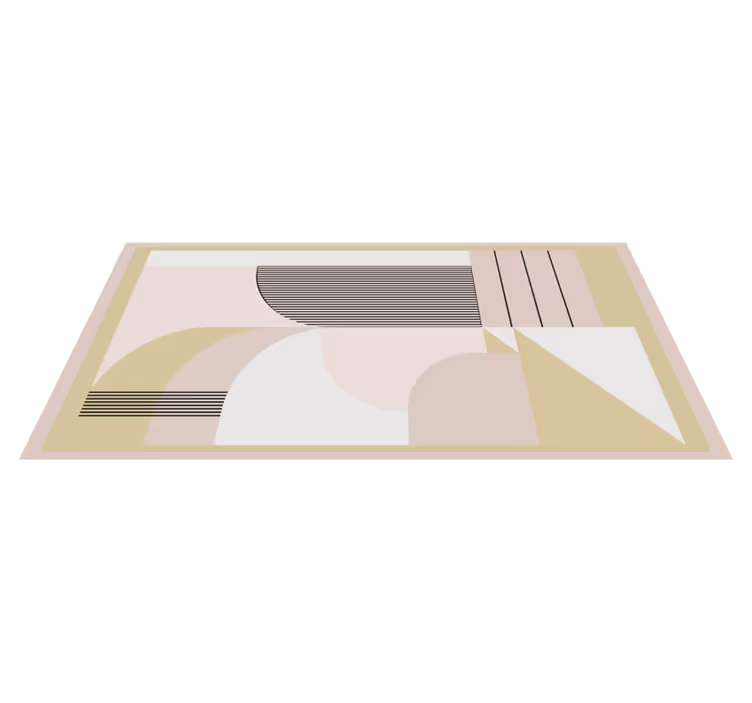 Pastelové barvy geometrický městský design koberec - TenStickers