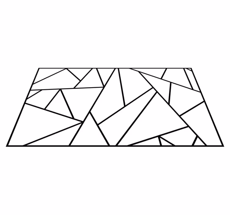 Ostrý úhlový vzor Geometrický vinylový koberec - TenStickers