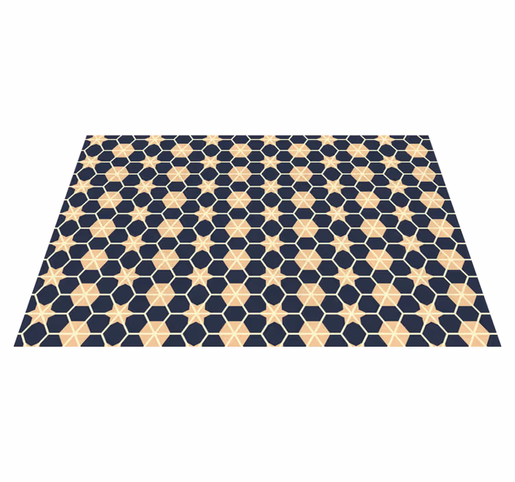 šestiúhelníkový hvězdný vzor Geometrický vinylový koberec - TenStickers