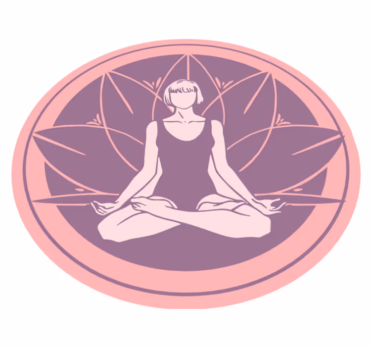 Lotosový květ meditační umění vintage koberec - TenStickers