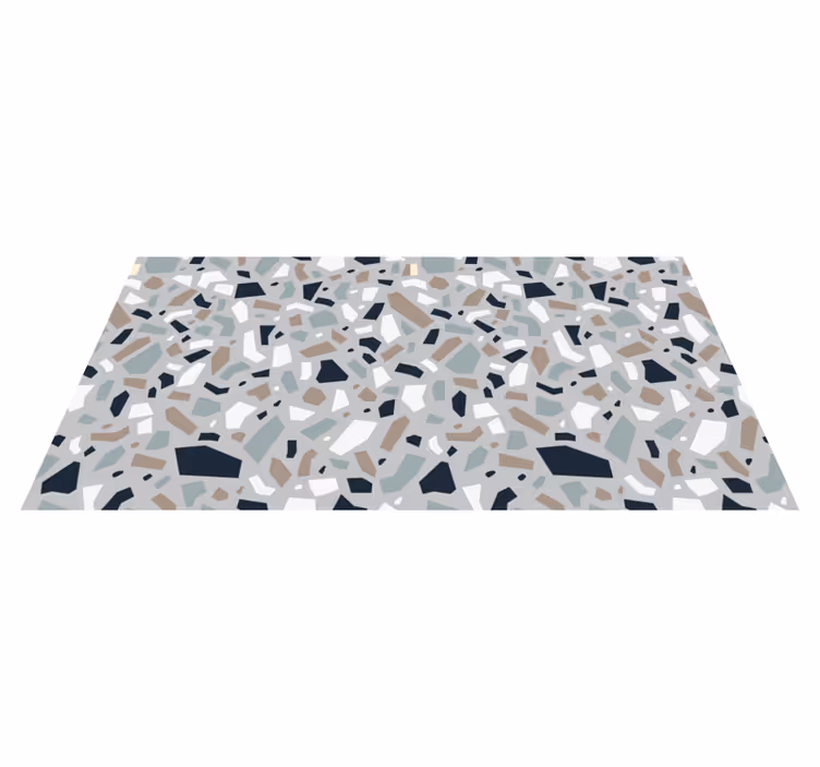 Neutrální barvy terrazzo vzor textury koberec - TenStickers