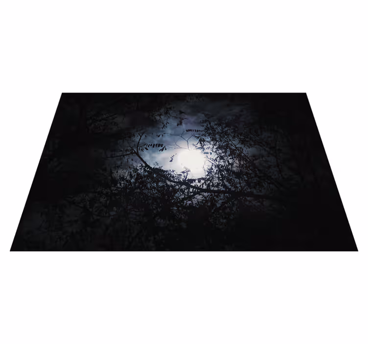 Přírodní vinylový koberec tajemný les pod lunárními paprsky - TenStickers