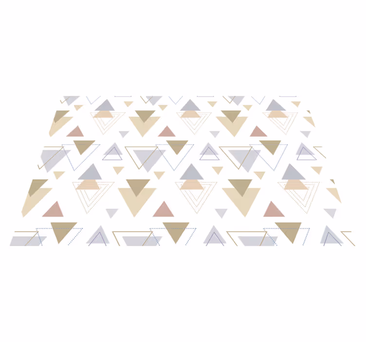 Geometrický modrý a žlutý koberec do obývacího pokoje - TenStickers