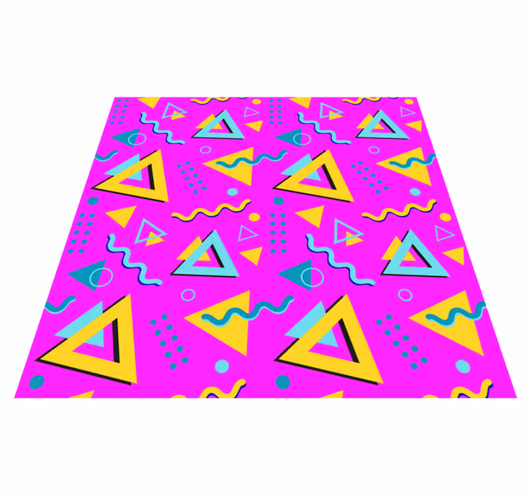 Memphiský vzor z 80. Let Geometrický vinylový koberec - TenStickers