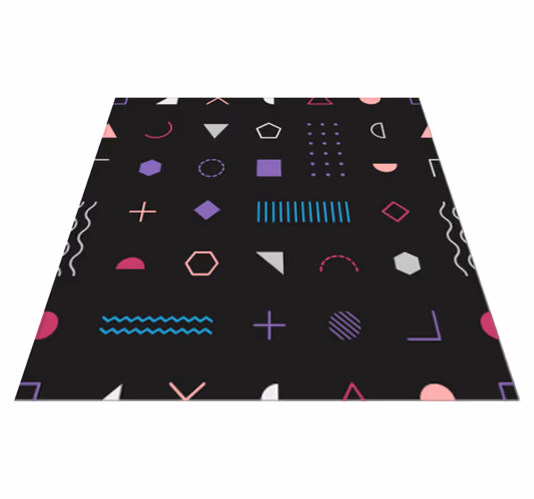 Hravé tvary Geometrický vinylový koberec - TenStickers