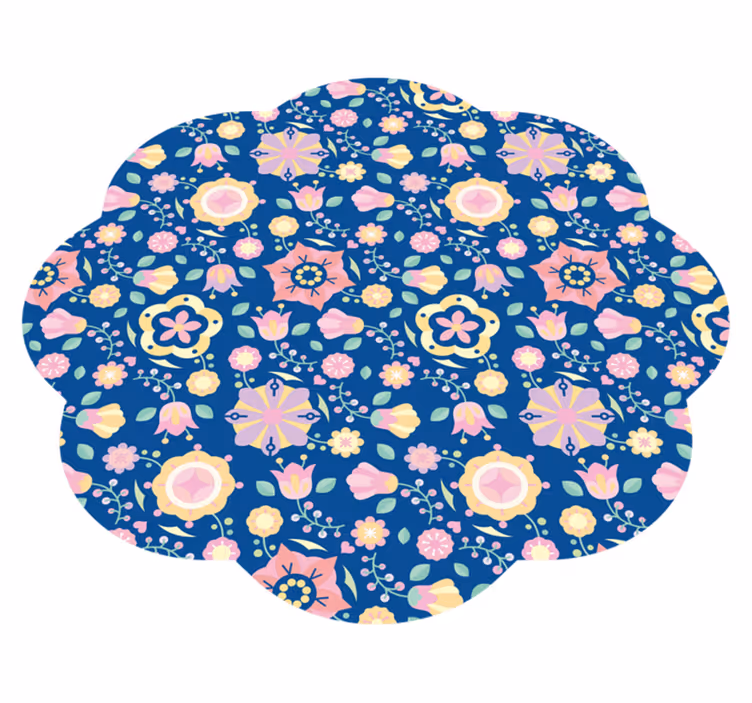 Vinylový koberec s květinami a rostlinami botanická radost - TenStickers