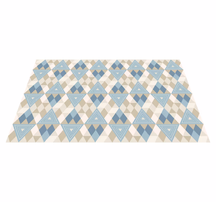 Trojúhelníky a diamanty Geometrický vinylový koberec - TenStickers