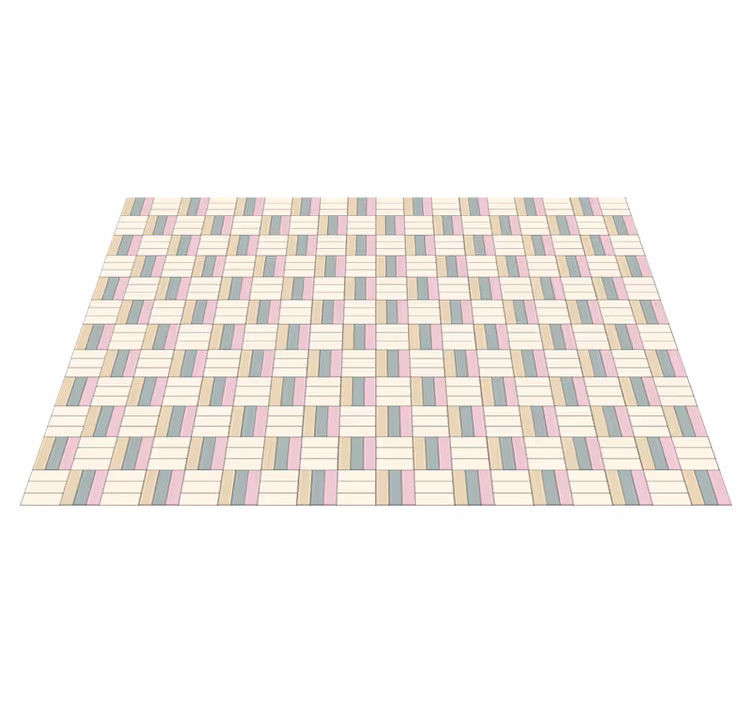 Tkané barevné bloky Geometrický vinylový koberec - TenStickers