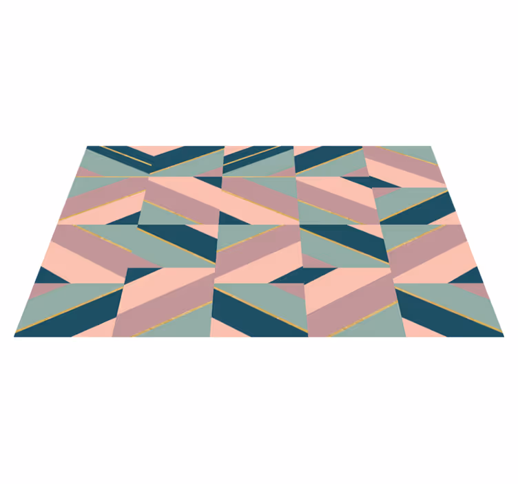 Geometrický pastelový vzor Moderní vinylový koberec - TenStickers