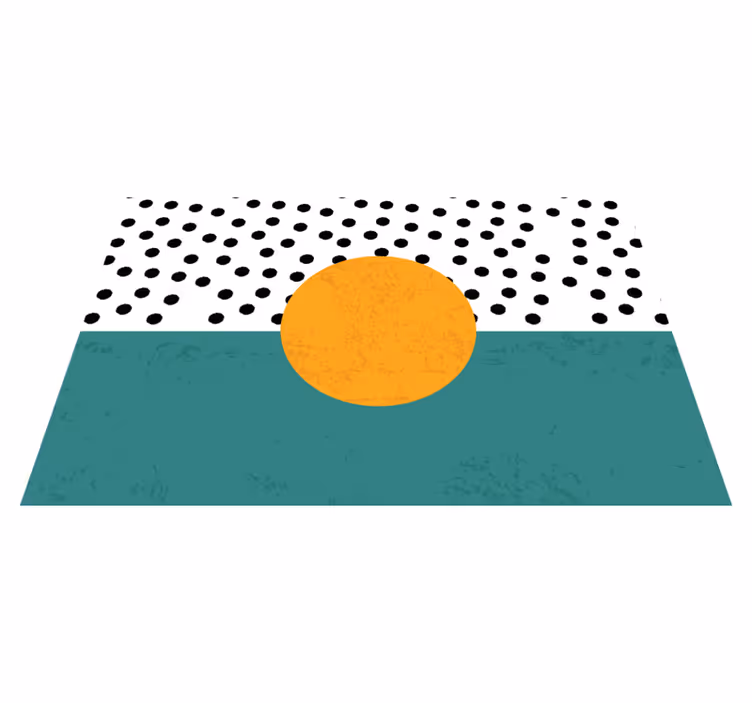 Kruh a tečky Minimalistický vinylový koberec - TenStickers