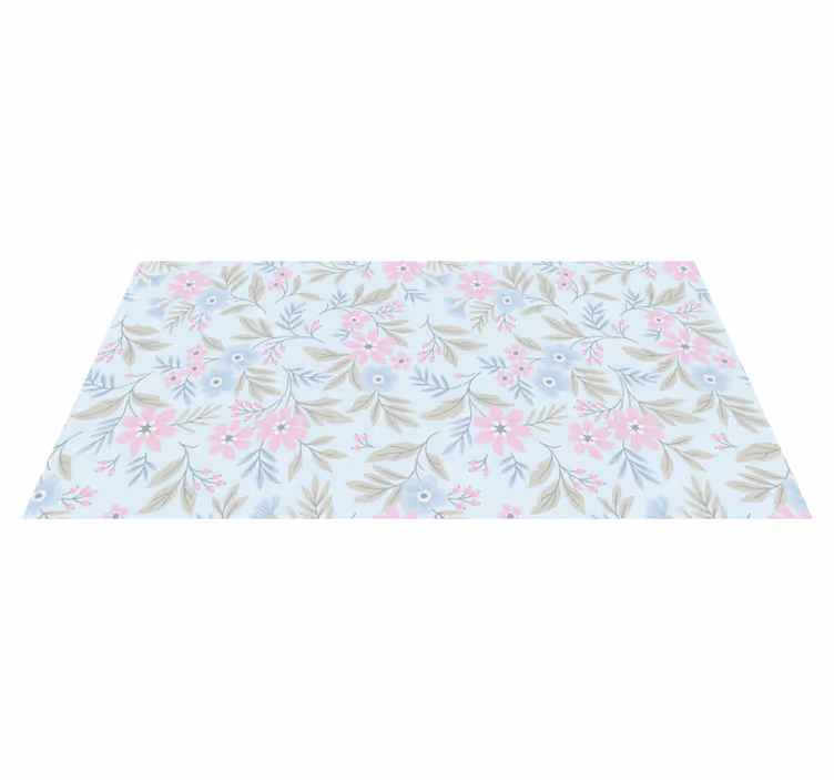Florální pastelový design Vinylový koberec s květinami - TenStickers