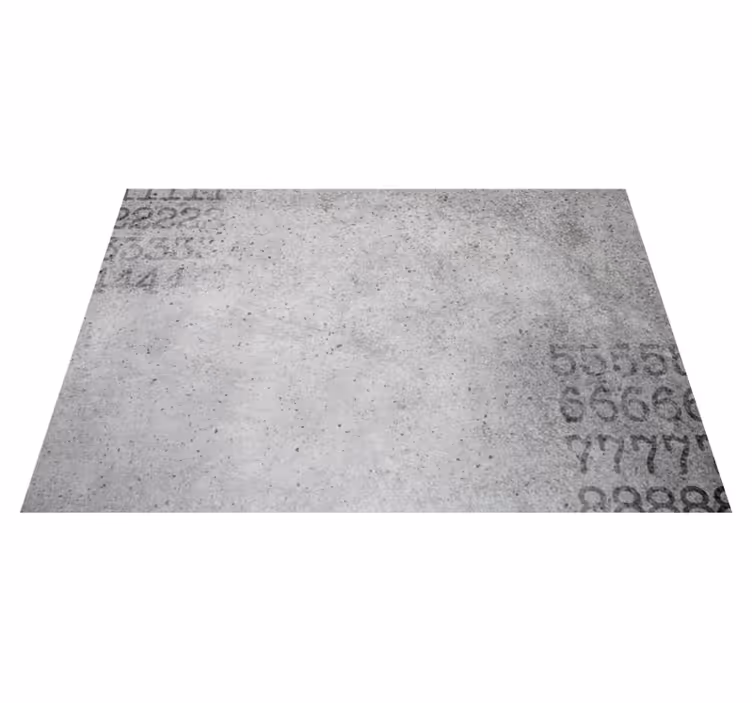 Průmyslový beton s čísly moderní koberec - TenStickers