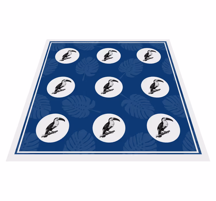 Tropický tukan vzor Zvířecí vinylový koberec - TenStickers