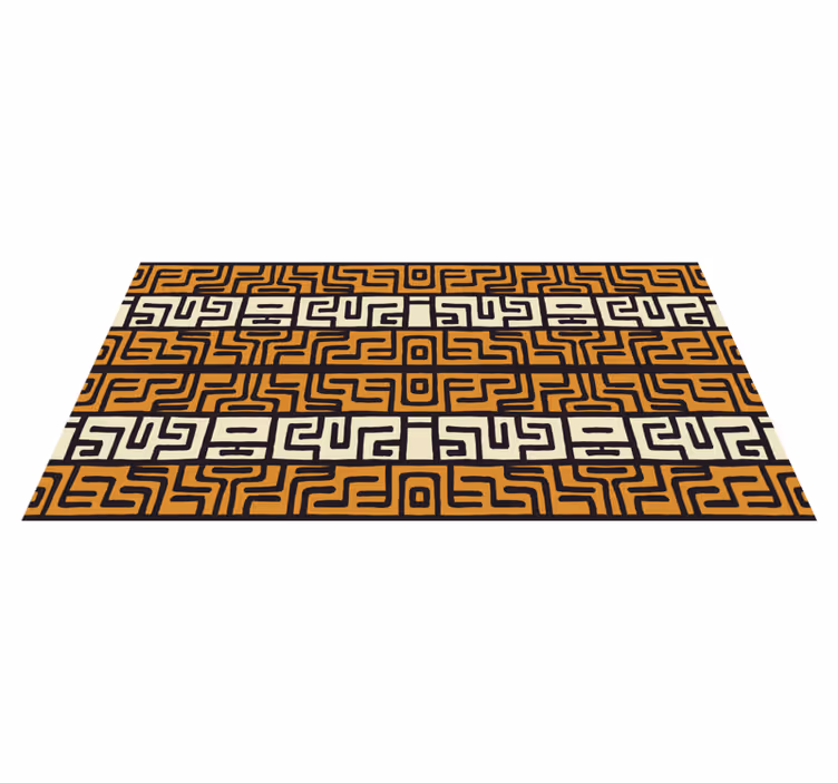 Geometrický labyrintový vzor Pruhovaný vinylový koberec - TenStickers
