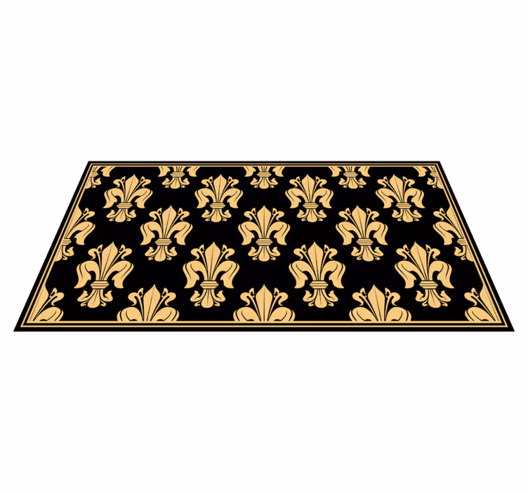 Elegantní fleur-de-lis vzor Vinylový koberec obývací pokoj - TenStickers