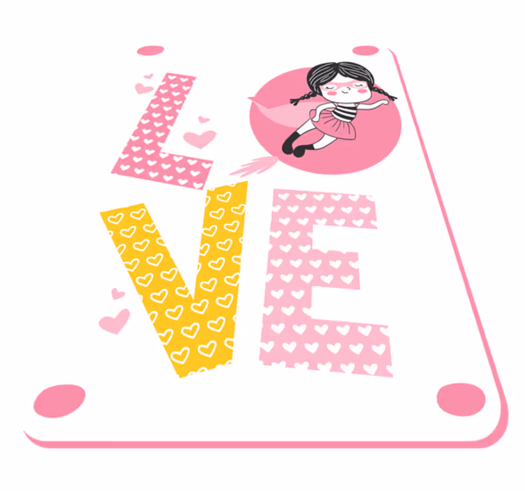 Baletka láska ilustrace Vinylový koberec do školky - TenStickers