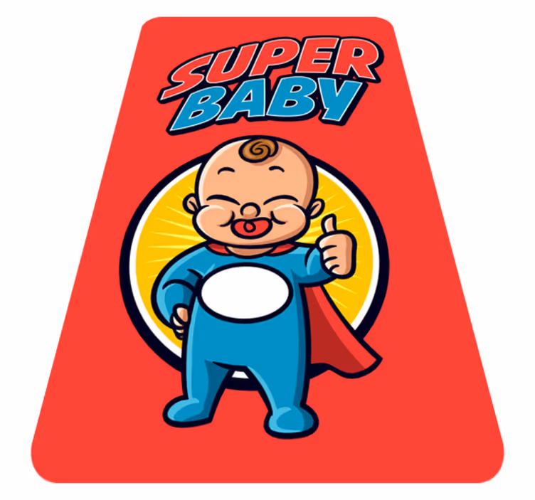 Téma superhrdiny pro kojence Vinylový koberec do školky - TenStickers