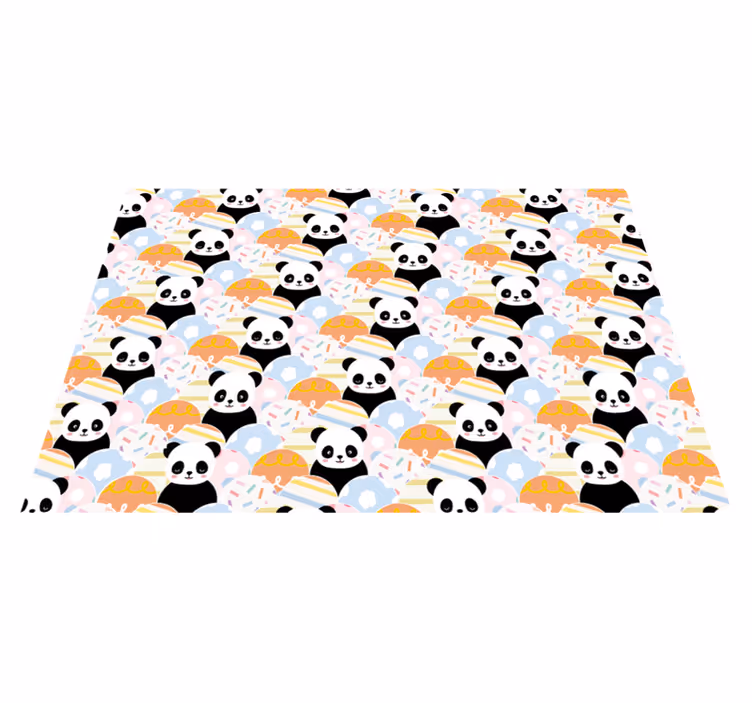 Vzor hřiště panda Vinylový koberec do školky - TenStickers
