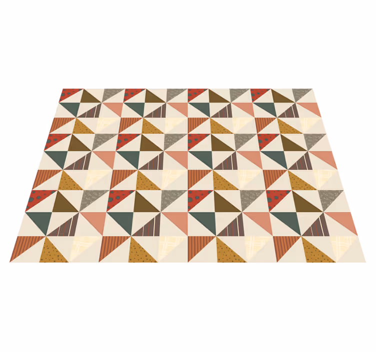 Eklektické geometrické tvary Geometrický vinylový koberec - TenStickers
