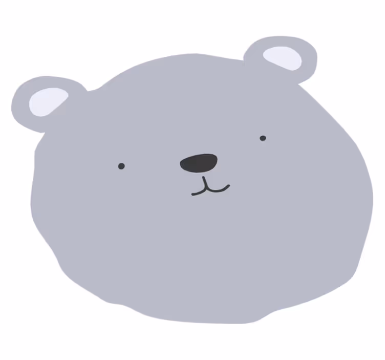Roztomilý kreslený medvěd Vinylový koberec do školky - TenStickers