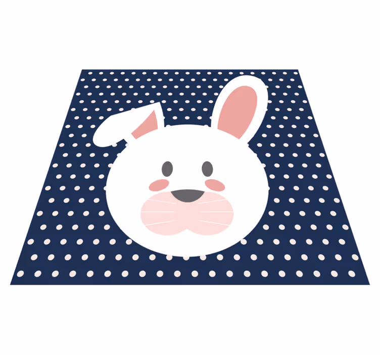 Rozmarný motiv zajíčka Vinylový koberec do školky - TenStickers