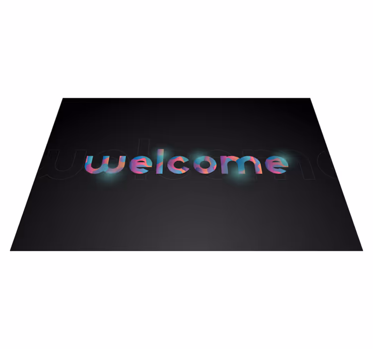 Barevný uvítací text Vinylový koberec ve vstupní hale - TenStickers