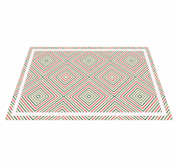 Geometrický diamantový vzor Geometrický vinylový koberec - TenStickers
