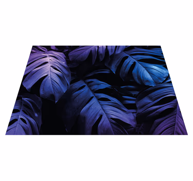 Vinylový koberec s květinami a rostlinami tropický design - TenStickers