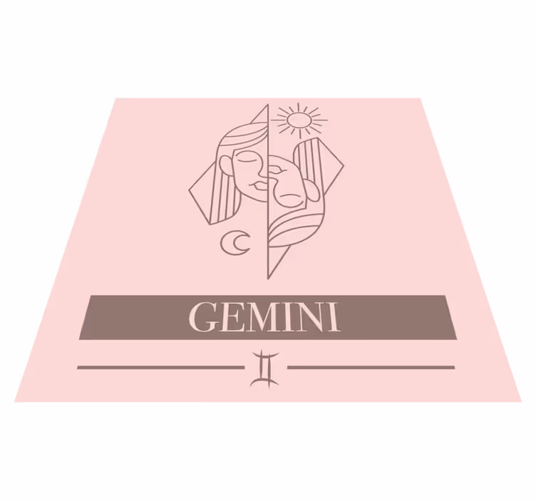 Design s motivem gemini Vinylový koberec s frázemi - TenStickers