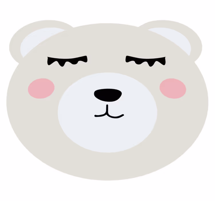 Design medvědí tváře Vinylový koberec pro děti - TenStickers