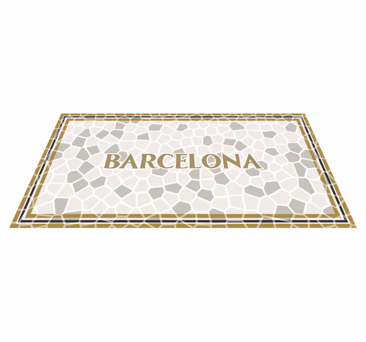 Barcelona geometrický vzor Mozaikový vinylový koberec - TenStickers
