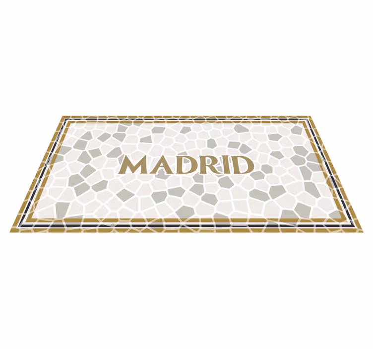 Madridský geometrický vzor Vinylový koberec se jmény - TenStickers