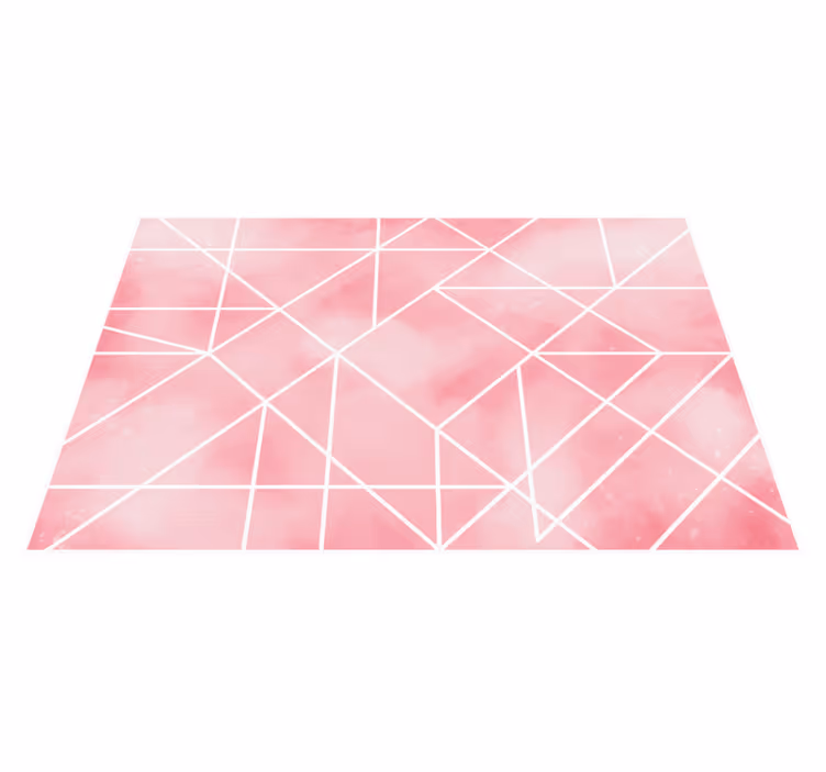Geometrický růžový vzor Geometrický vinylový koberec - TenStickers