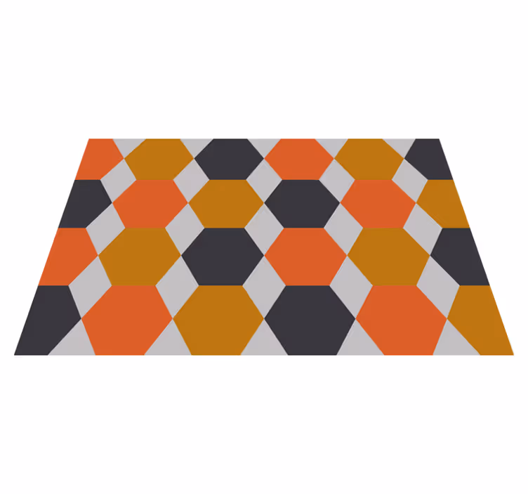 šestihranný vzor Geometrický vinylový koberec - TenStickers